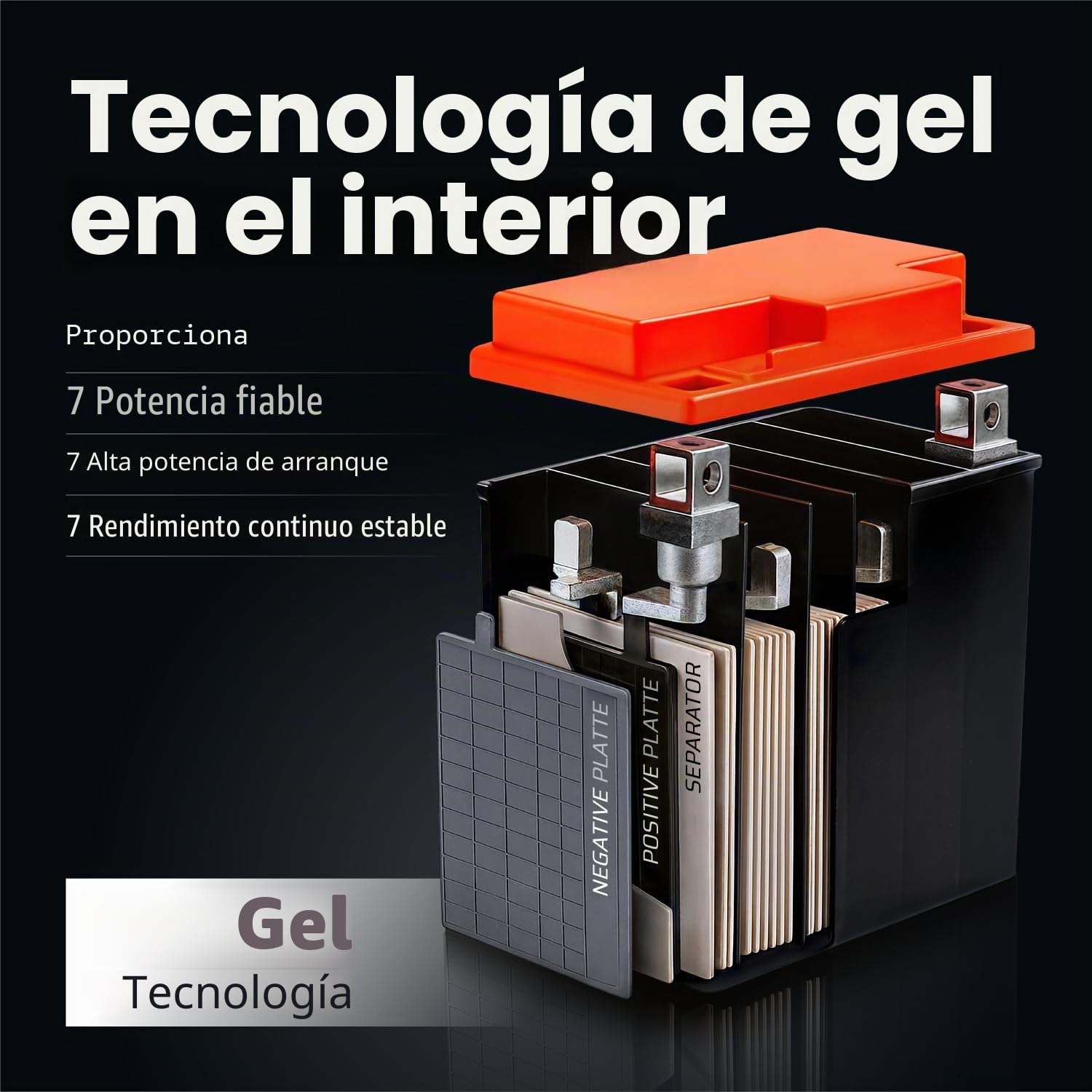 GP-Pro , batería GEL de 12 V y 12 Ah (tipo GTZ12S), para Motocicleta