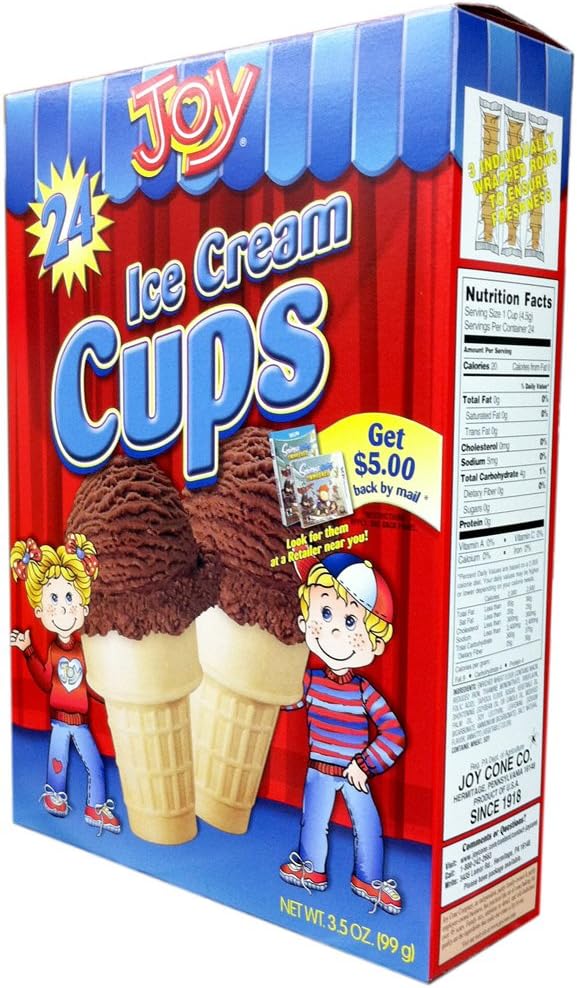 Joy Cone24-Count Ice Cream Cups 3.5oz (6 Pack)