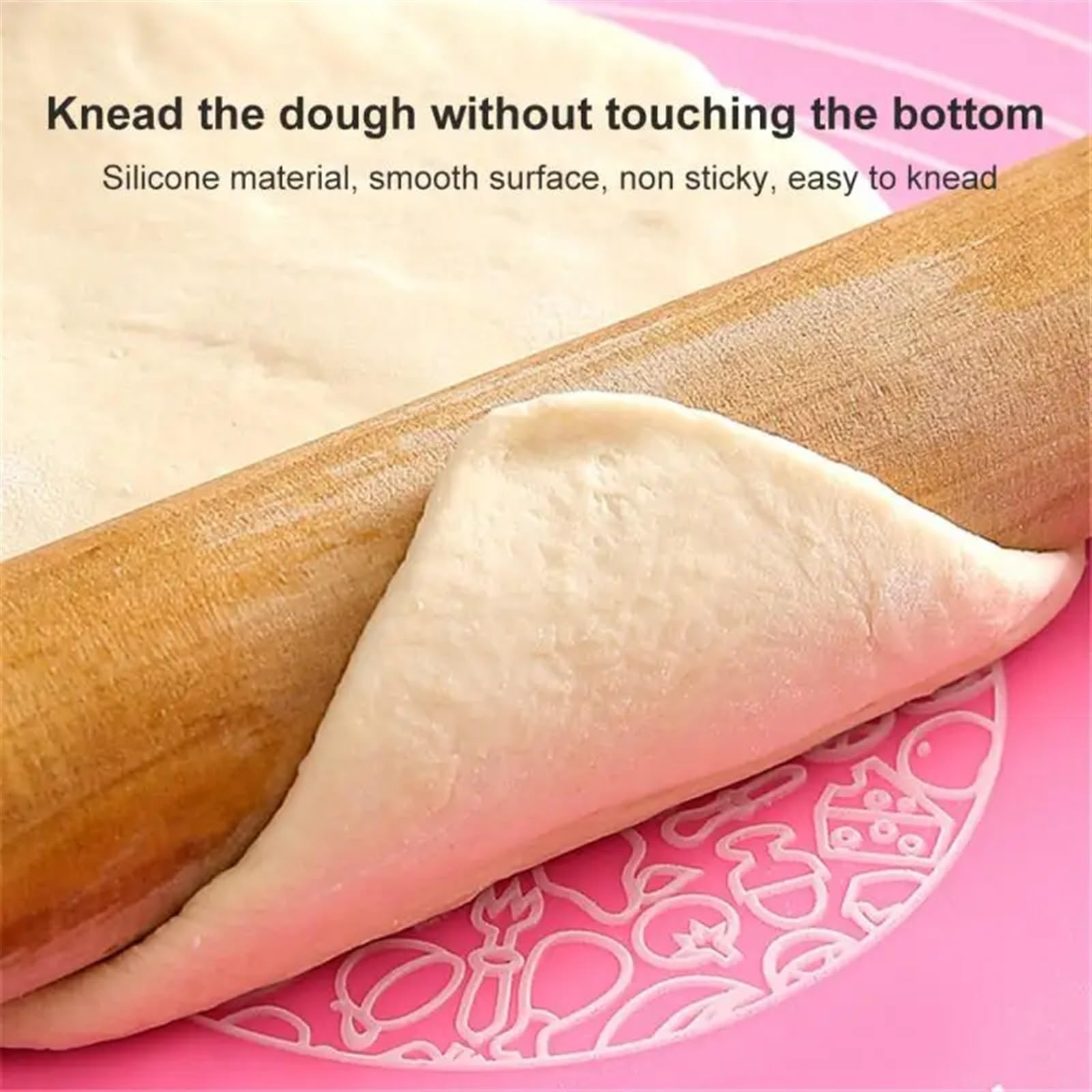 Antihafte rutschfeste Backunterlage Silikon Backmatte Küche Kneten Teig Backmatte Kuchen Gebäck Antihaft-Rollteig Pad Backzubehör und Werkzeuge (Color : 05, Size : 50x70)