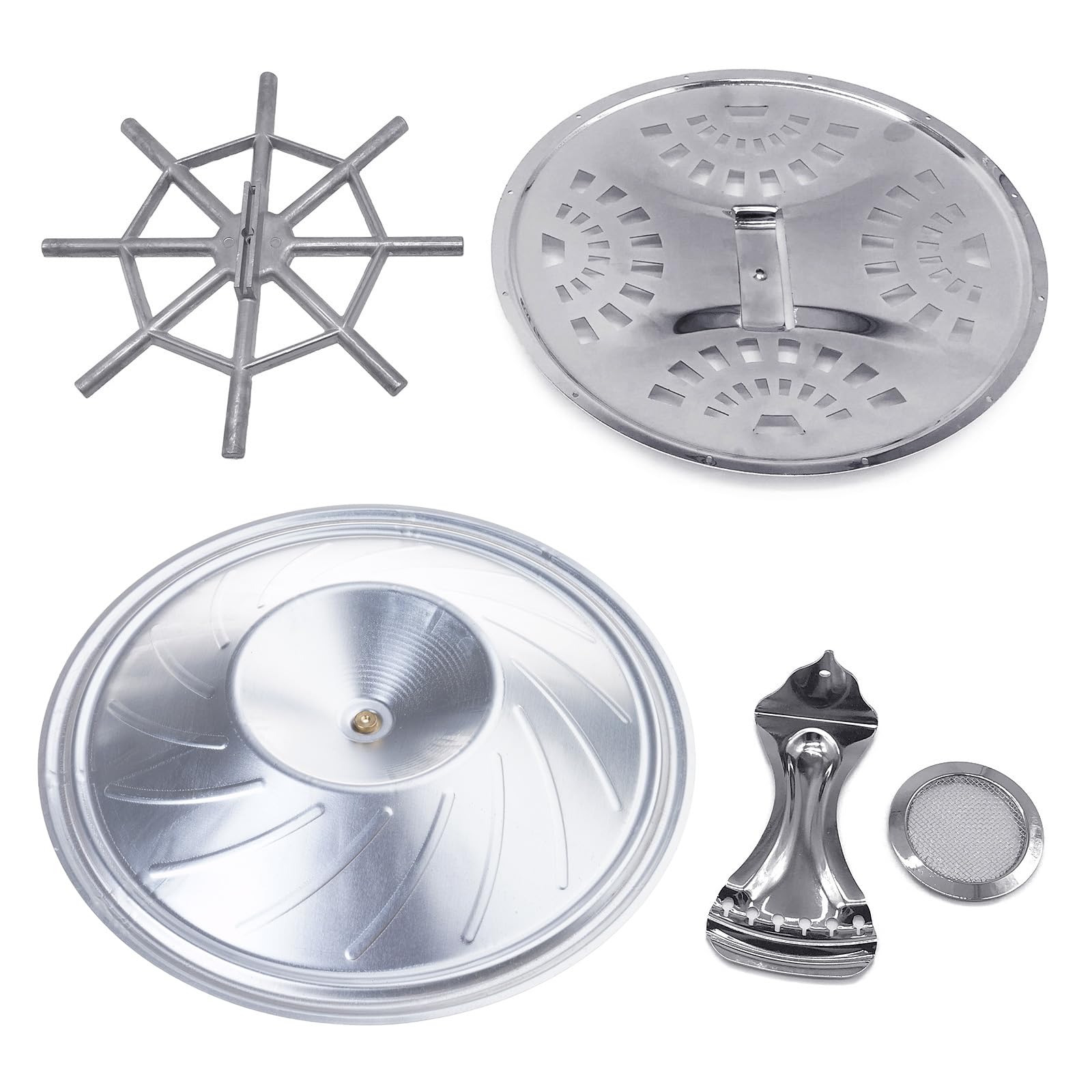 Dobro - Set di 5 pezzi di ricambio per chitarra dobro, coni soundhole schermate, cordiera, ponte, sella per chitarra Dobro, set di 5 accessori