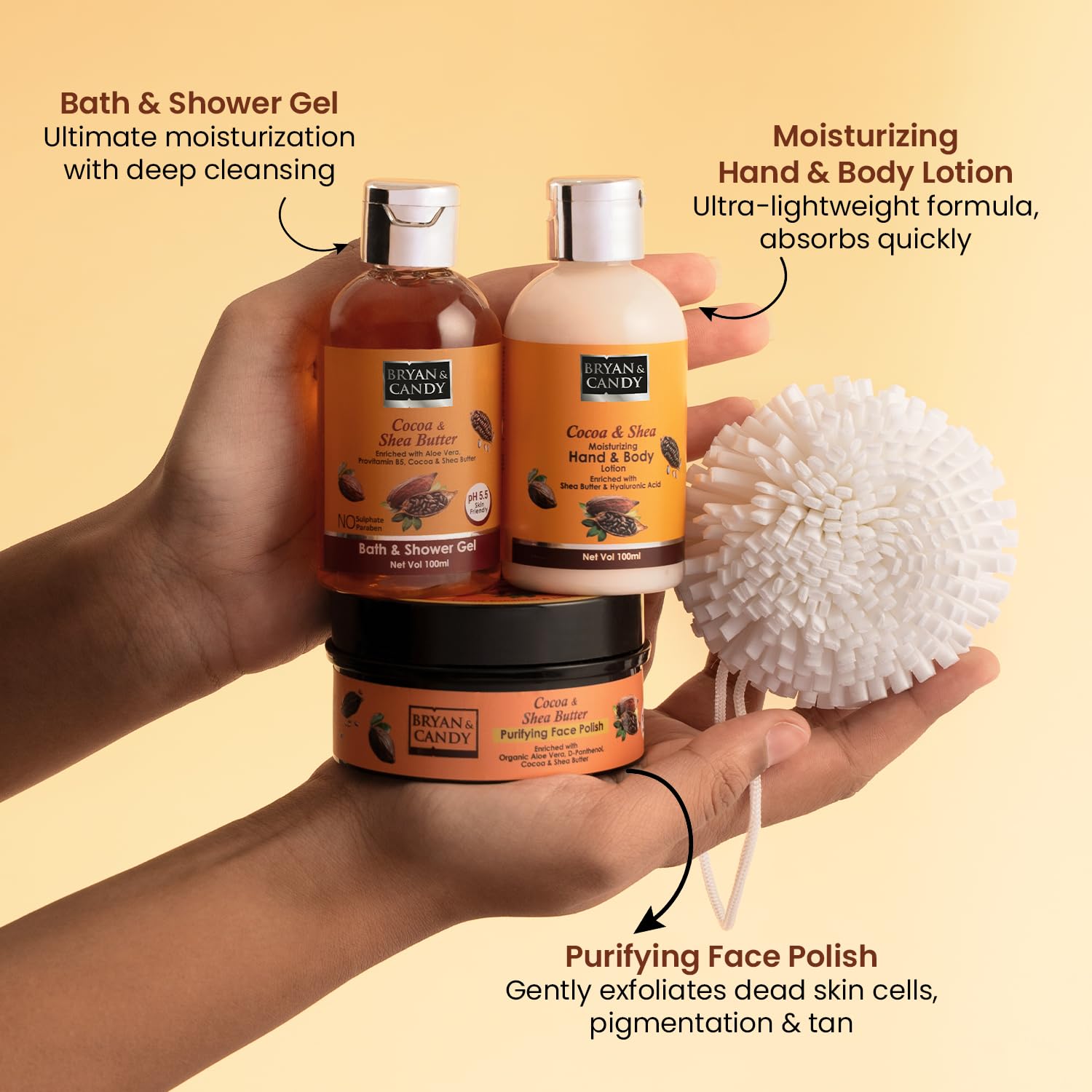 Bryan & Candy Bodycare Heart Collection Gift set for Women 100% Vegan,Ph5.5 Skin Friendly (Lavender Heart Collection) 2