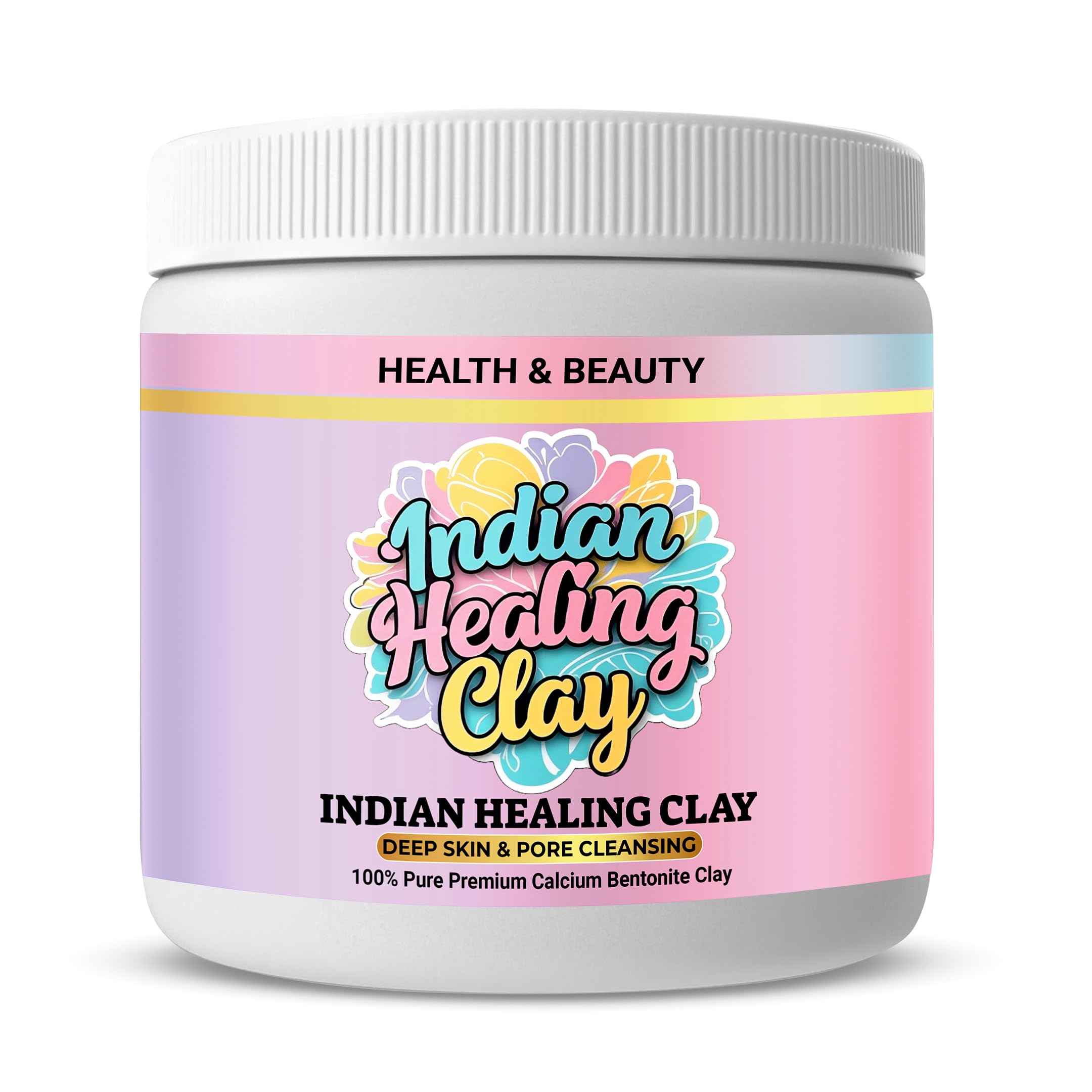 Deep Skin & Pore Cleanser - Natural Face Mask for Acne, Tanning & Skin Clarifying -Premium Calcium Bentonite (455g) Unisex"