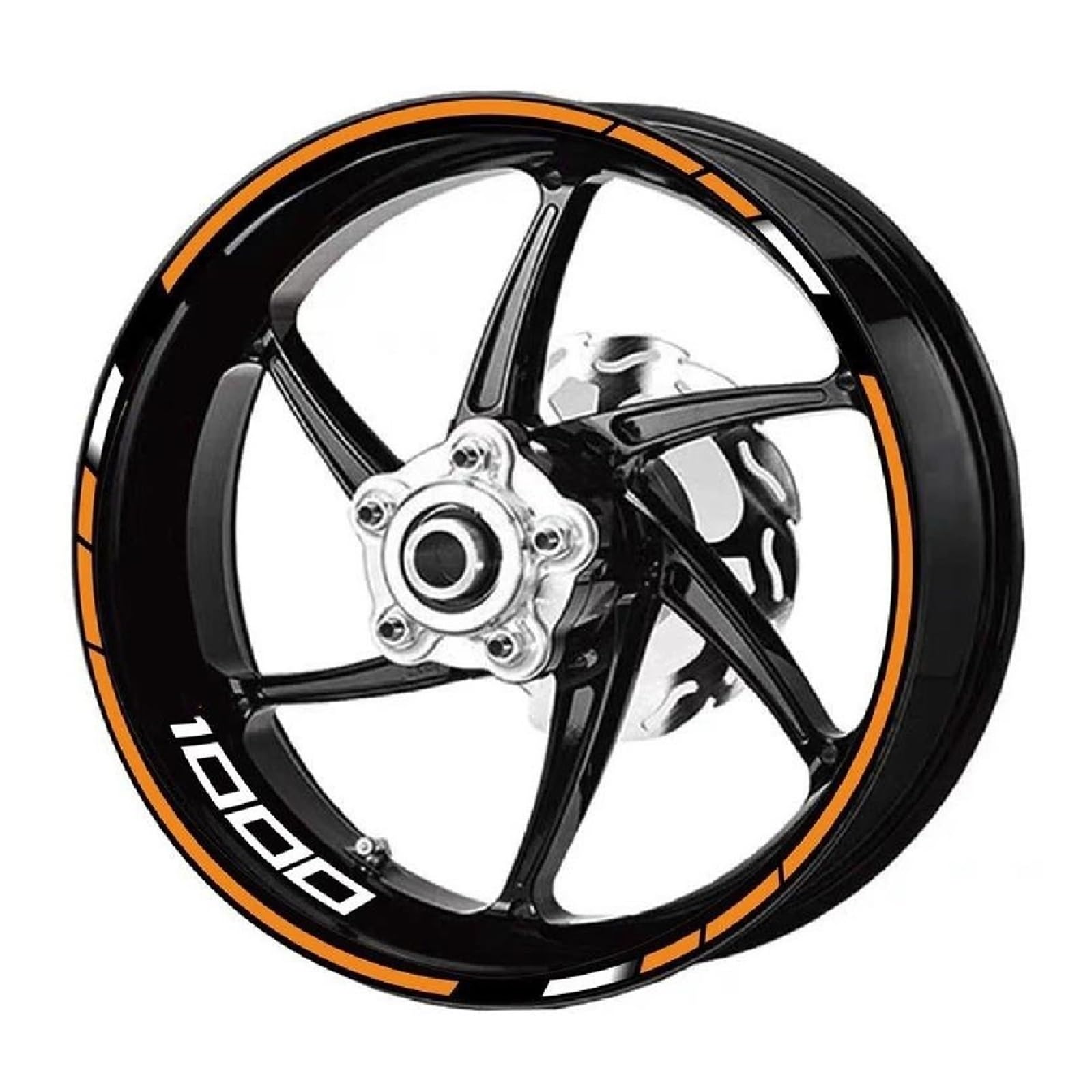 Wheel Stickers Motorcycle Reflective Rim Stripe Tape Decal Waterproof Accessories for Kawasaki for Z1000(Color4)