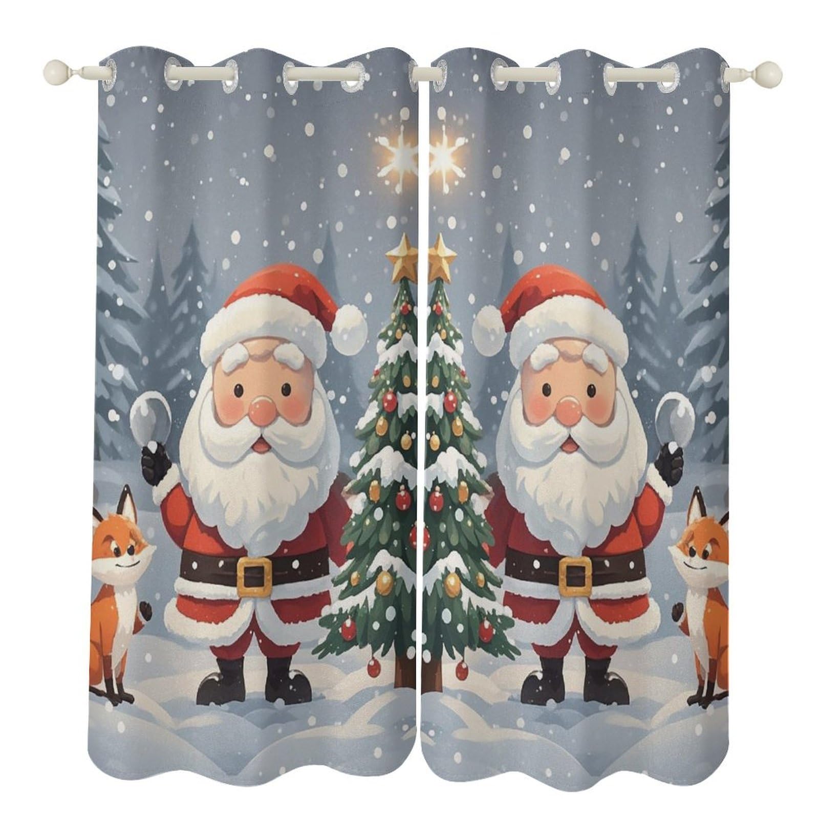 Rideaux occultants magiques lot de 2 avec isolation thermique contre le froid