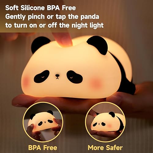 Miniatura 3 de Linda luz nocturna de pato, pollo, cerdo, conejo, panda, lámpara LED blanda de animales novedosos para bebés y niños pequeños, cuarto de bebé,