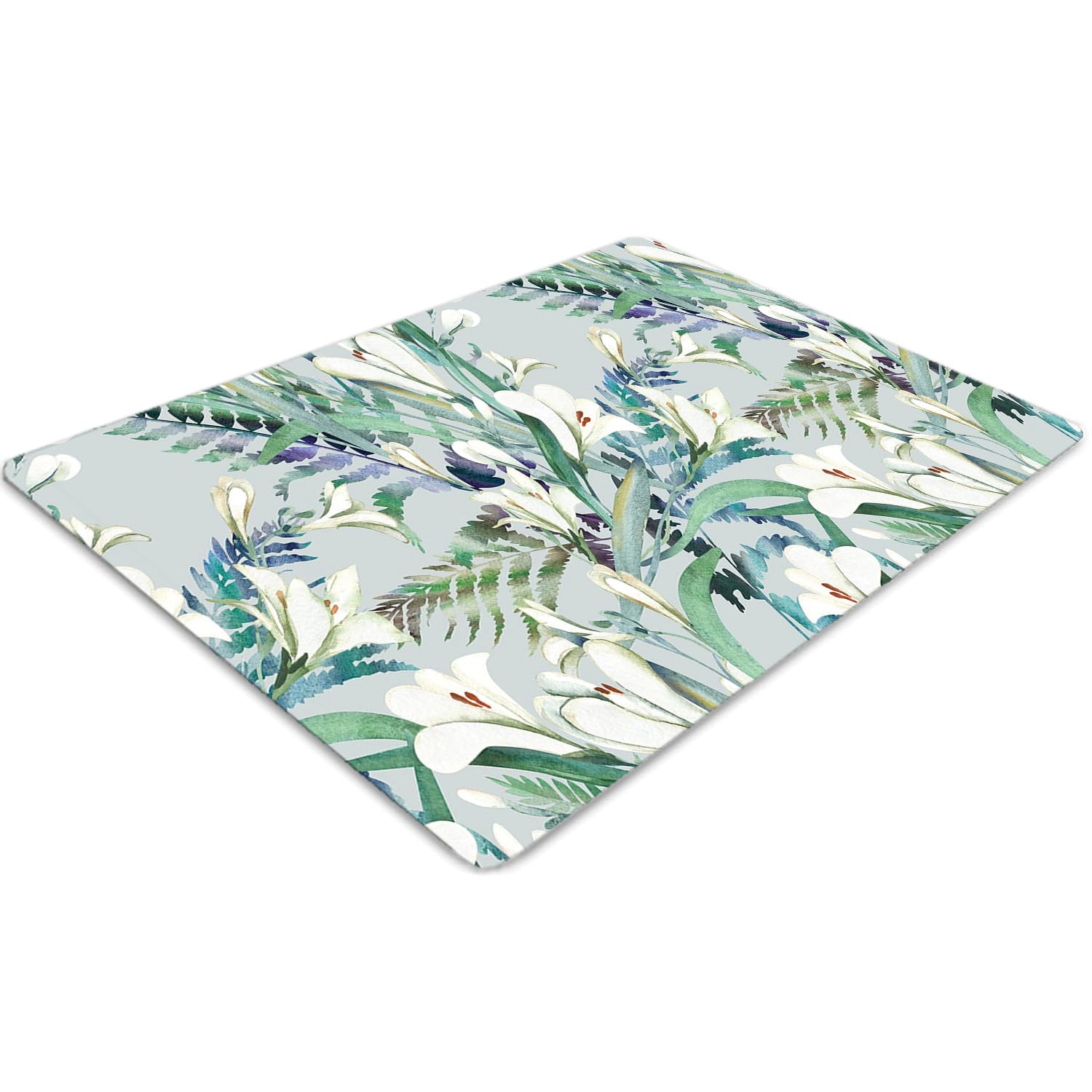 Tapis de chaise 120x90 cm Crocus en PVC rectangulaire pour le sol du bureau