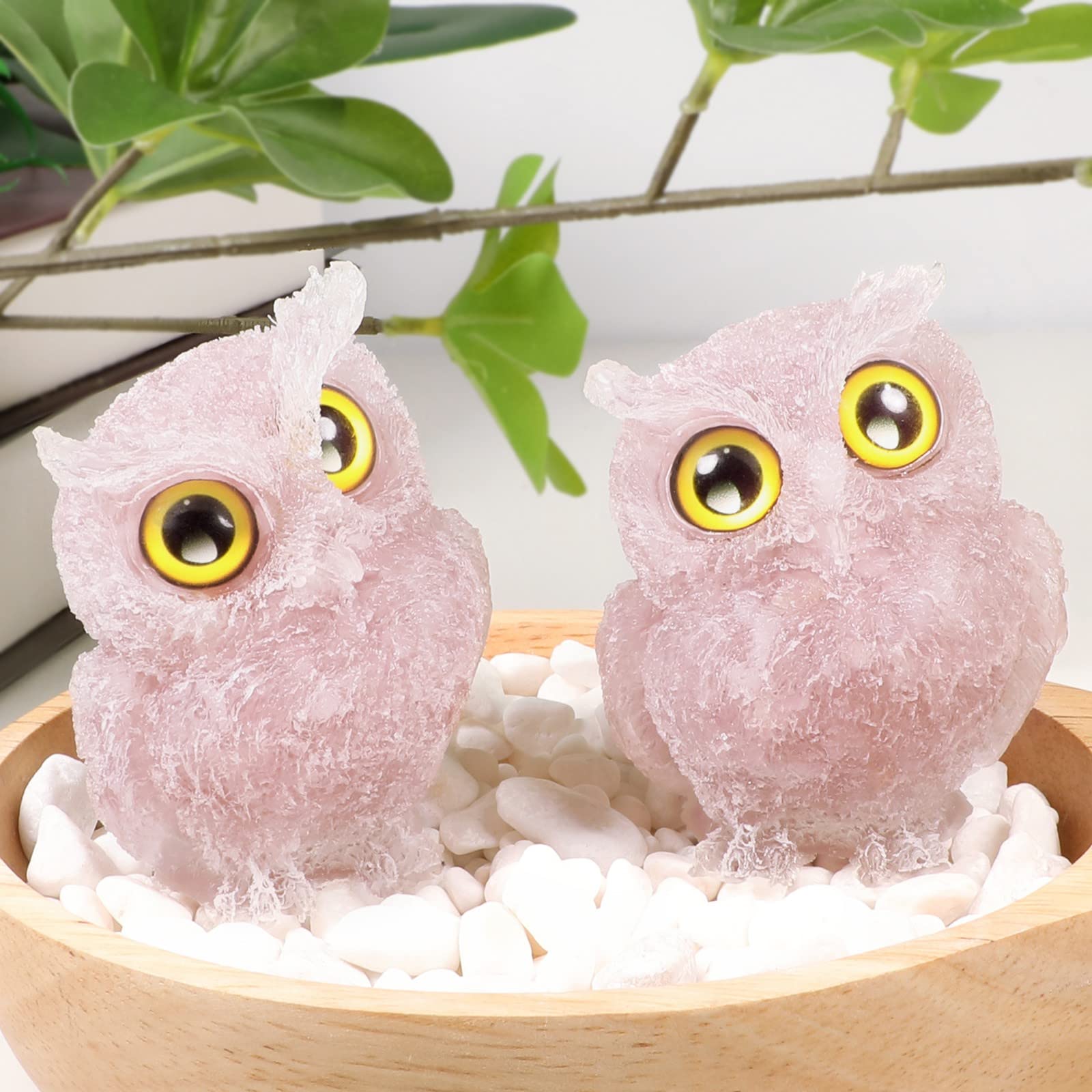 ローズクォーツ フクロウ 彫刻A 【公式通販】