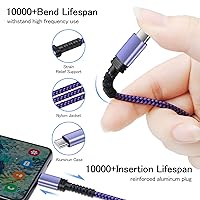 Vista 3 de Cable USB tipo C de 3 pies, paquete de 2 cables de carga rápida Android USB C, cable de teléfono para Samsung Galaxy S26/S25/S24/S23/S22/A54/A23/S21