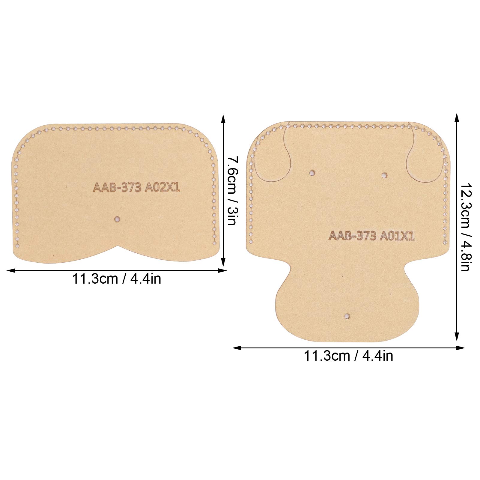 Fydun 3 Pezzi Portamonete Modello creazione Modello Acrilico Portafoglio in Pelle Modello Set creazione Kit Stencil per Strumento Artigianale in Pelle Fai da Te