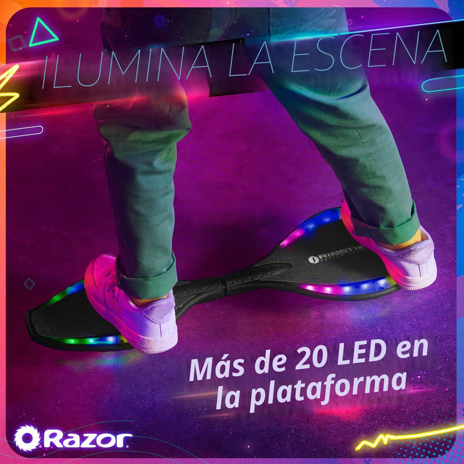 Razor Ripstik Ripster Lightshow Negro
