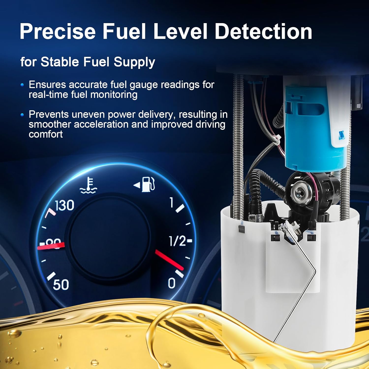Electric Fuel Pump Assembly Compatible with Chevy Colorado GMC Canyon Isuzu i280 i-280 i290 i-290 i350 i-350 i370 i-370 2.8L 2.9L 3.5L 3.7L 2006 2007 2008, Replace E3688M MU1611 FG0435