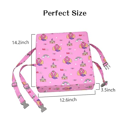 Miniatura 31 de Asiento elevador para mesa de comedor para niños pequeños, soporte más fuerte, parte inferior antideslizante, doble correas seguras, asiento Negro