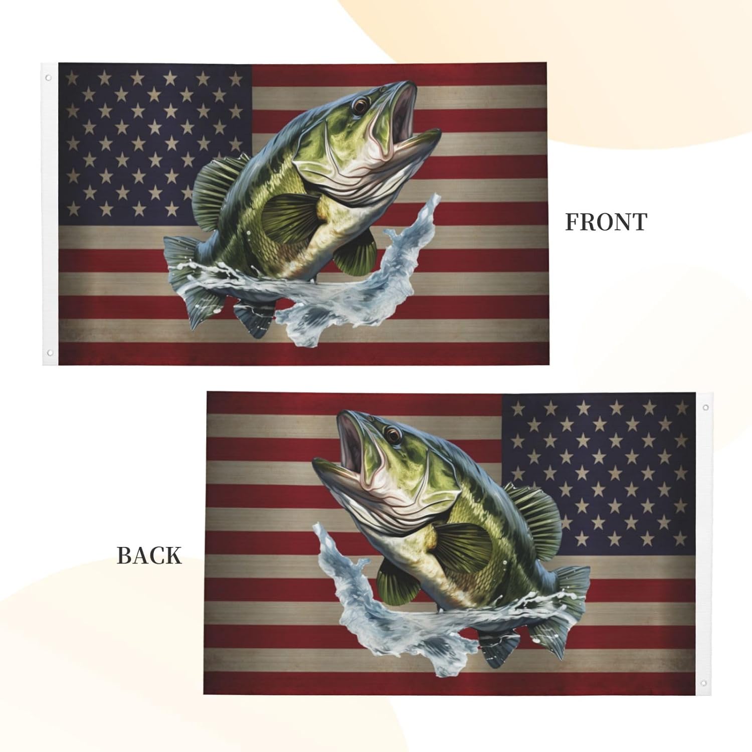 Bass Fish 1 Celebrate Every Moment with Our Versatile Double-Sided 3x5FT Flag