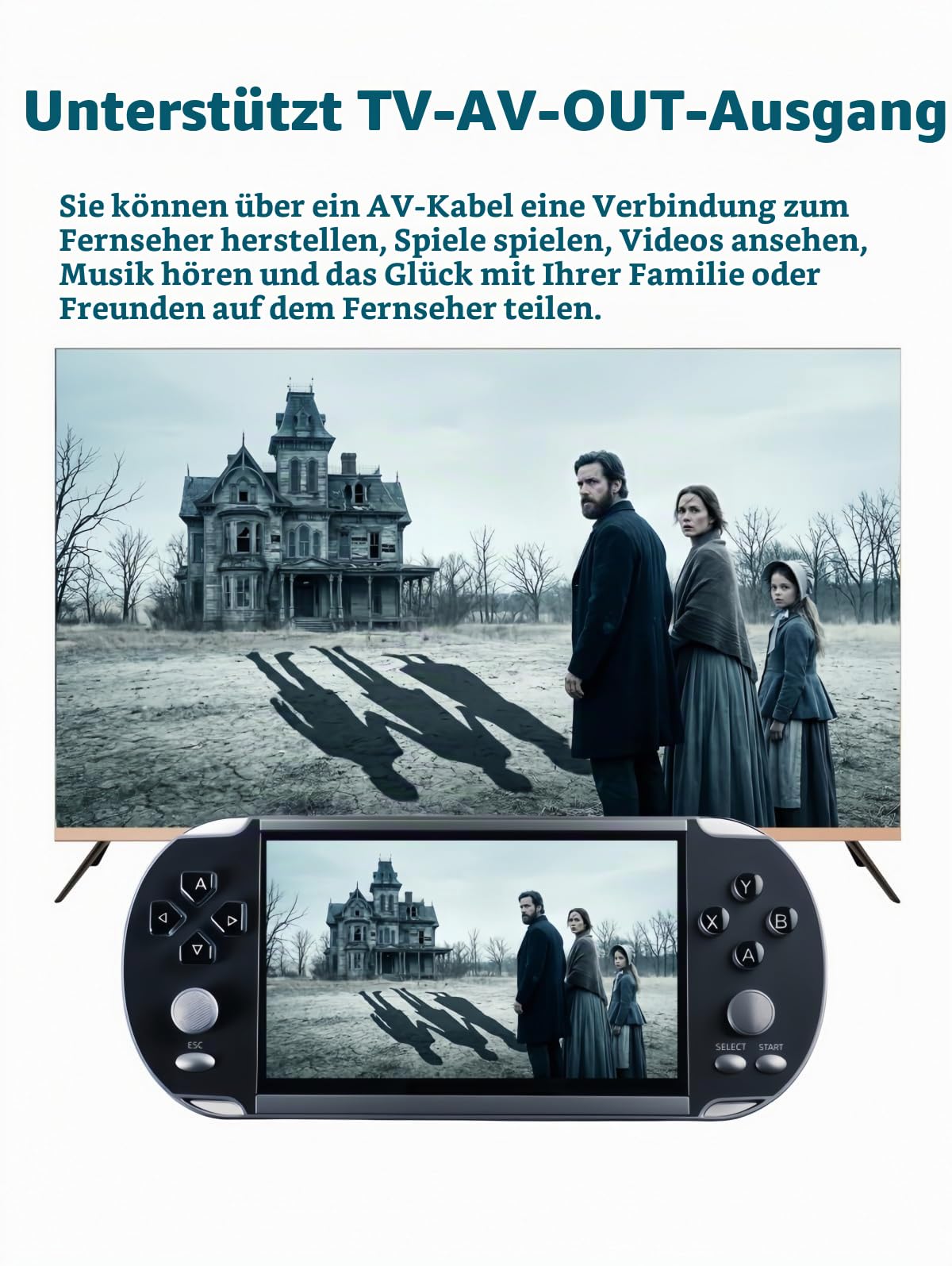 JXD 5,1 Zoll Multifunktionale Videospielkonsole 4000 kostenlose Retro Spiele Handheld Spielkonsole Tragbarer Taschen-Spielplayer für Kinder Mini Arcade Mehrere Emulatoren MP3/4