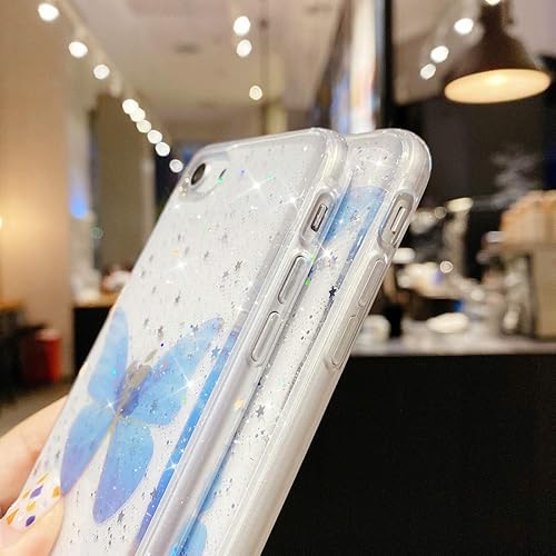 Miniatura 6 de Funda compatible con iPhone 66s para mujeres y niñas, funda de silicona con purpurina brillante, diseño de estrellas brillantes, funda de TPU suave