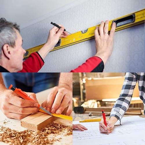 Miniatura 7 de Zhehao Paquete de 90 repuestos de lápiz de 0.118 pulgadas para carpintero, construcción mecánica, repuestos de rotuladores de metal, repuesto de