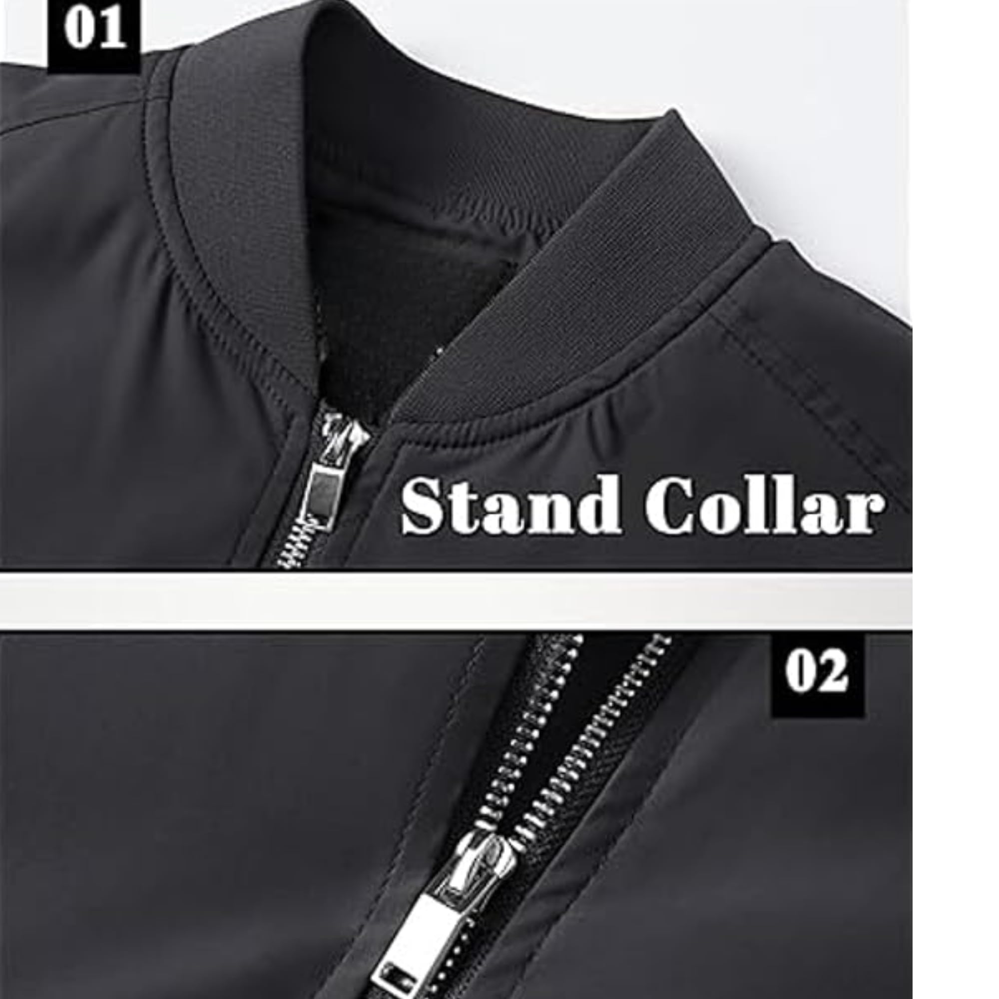 MIA FASHION Winter Jacket For Men Puffer Jacket, Lightweight Transition Jacket Nylon Quilted standard length Puffer Jacket Full Sleeve Monsoon Jackets For Men. (Black, Size-L) 3