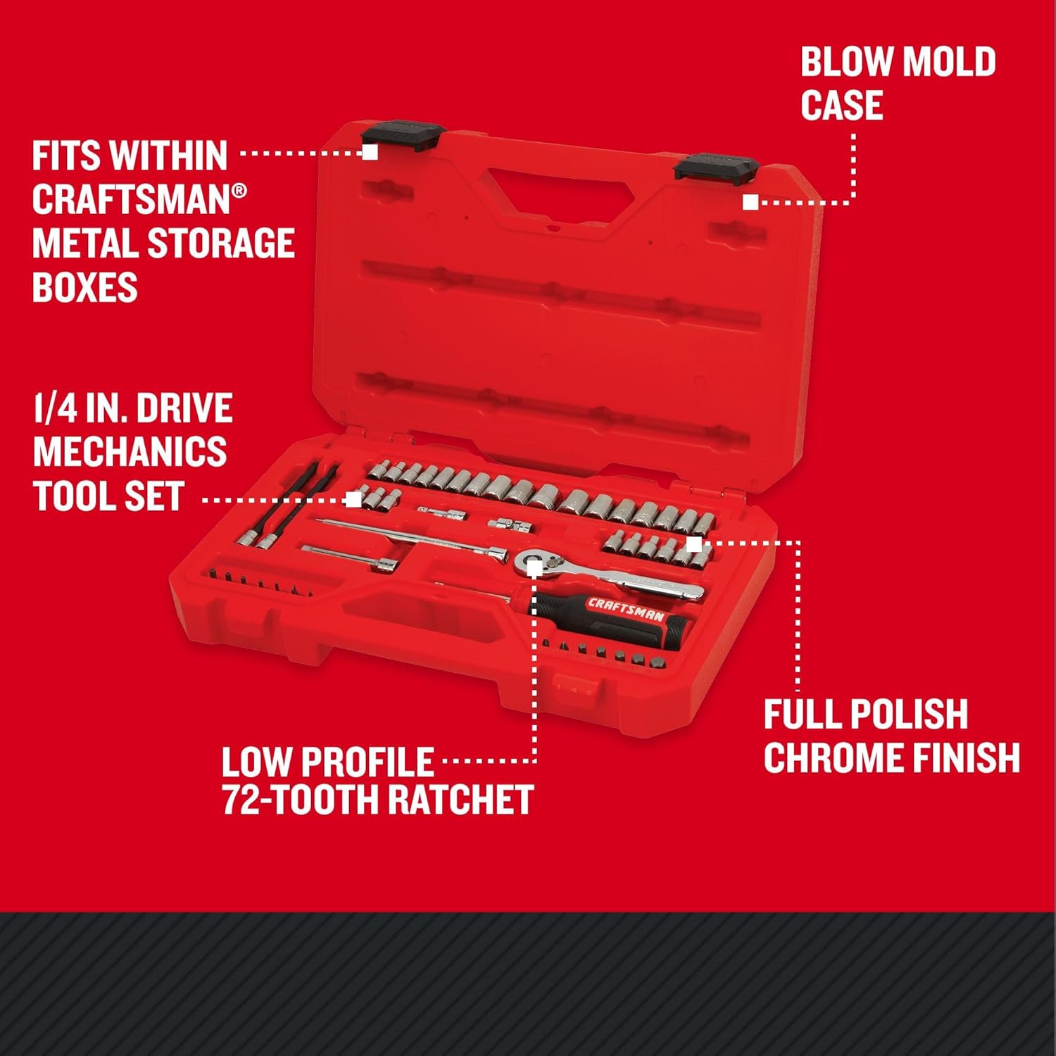 CRAFTSMAN 48Pc 1/4-in. Drive Mechanics Tool Set (CMMT12117)