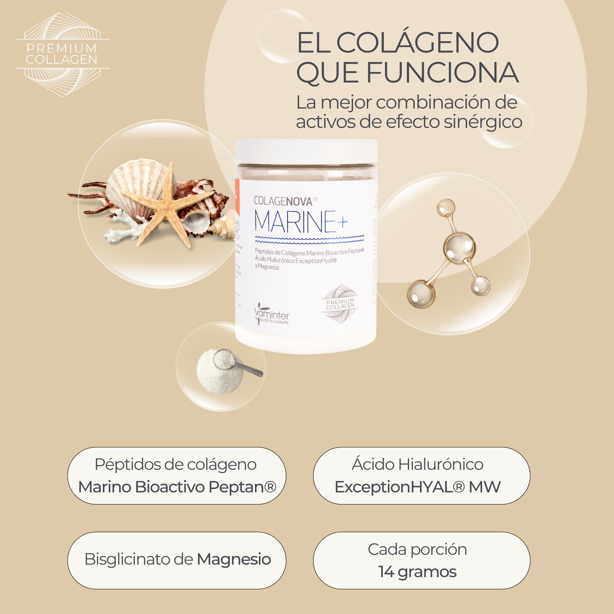 Colágeno Marino con Ácido Hialurónico Magnesio | Huesos y Músculos | Polvo