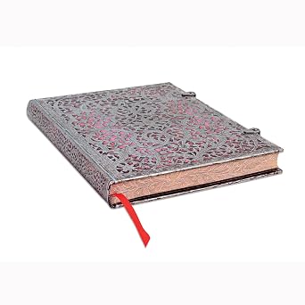 Blush Pink Ultra Lined Hardcover Journal, 240pg, 120GSM by Paperblanks (Silver Filigree Collection)