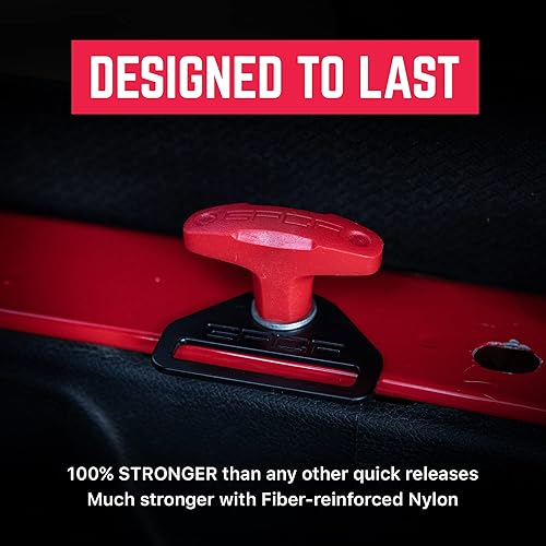 Miniatura 71 de GPCA juego de 6 tornillos estriados de cabeza resistente, de fácil liberación, con tuercas, arandelas y anillos para sujeción para Jeep Wrangler YJ