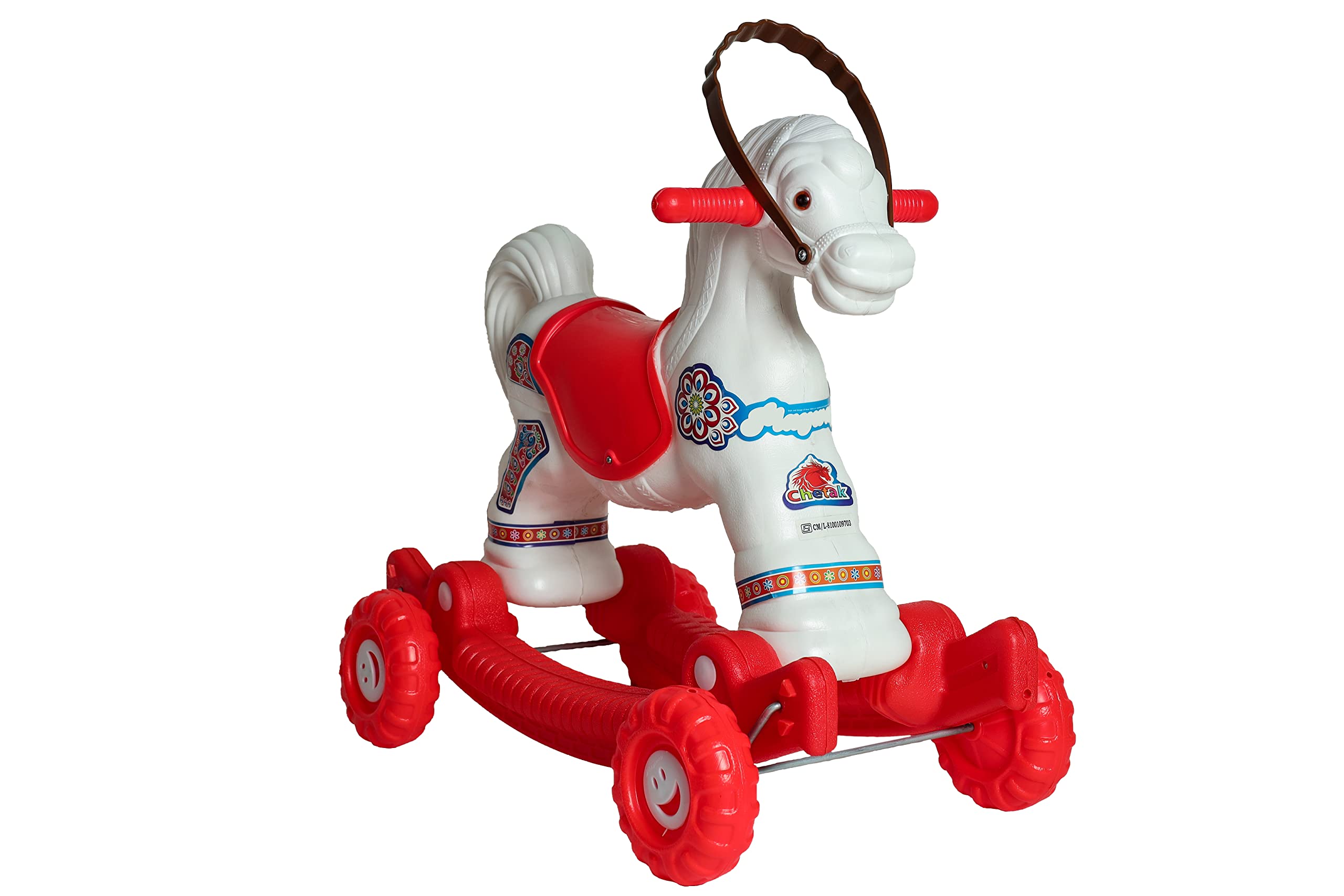 2 in 1 Baby Horse Rider Kids Ride-On Push Car Toy Age 1-3 Years, Horse Rocker - Horse Rider for Kids (White & Red) (B0B3W9D5WJ) Amazon Price History, Amazon Price Tracker