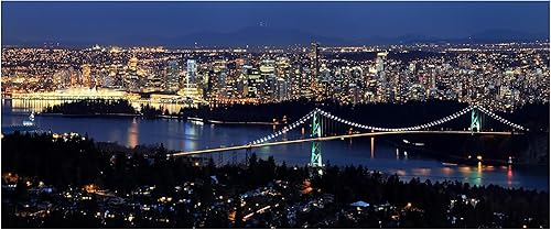 Miniatura 2 de Trademark Fine Art Vancouver por Pierre Leclerc - Lienzo decorativo para pared, 10 x 24 pulgadas