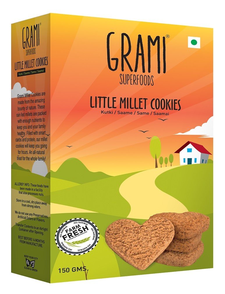 GRAMI SUPERFOODS Little Millet Cookies (Pack of 3 ) 150G (B09CGF9QRM) Amazon Price History, Amazon Price Tracker