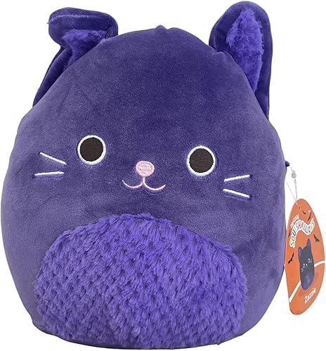 Miniatura 3 de Squishmallows Zazzie The Cat - Peluche Kellytoy con licencia oficial de 8 pulgadas, juguete de peluche coleccionable suave y esponjoso de Halloween,