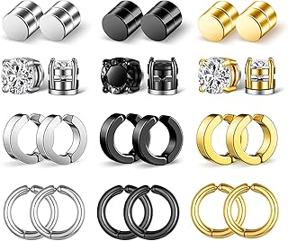 Stainless Steel Hoop Earrings: 3-8 Pairs Men Small Hoop Huggie Hinged Earrings Set for Men Women 4mm Valentine Day Gifts