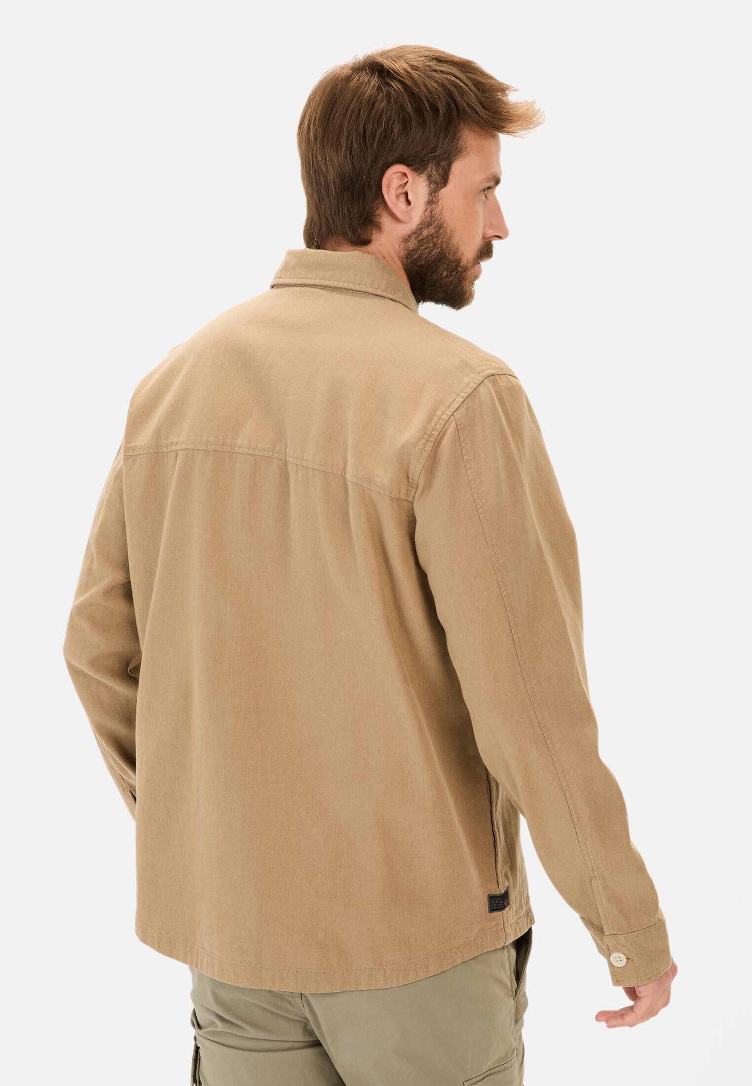 camel active Herren Overshirt aus Leinen-Baumwoll-Mix