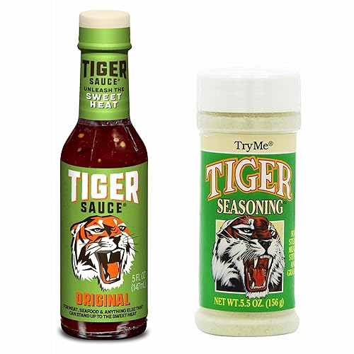 Miniatura 1 de Tiger Sauce and Try Me Tiger Seasoning  Paquete de 2  Incluye una salsa de tigre de 5 onzas y un condimento de tigre de 5.5 onzas