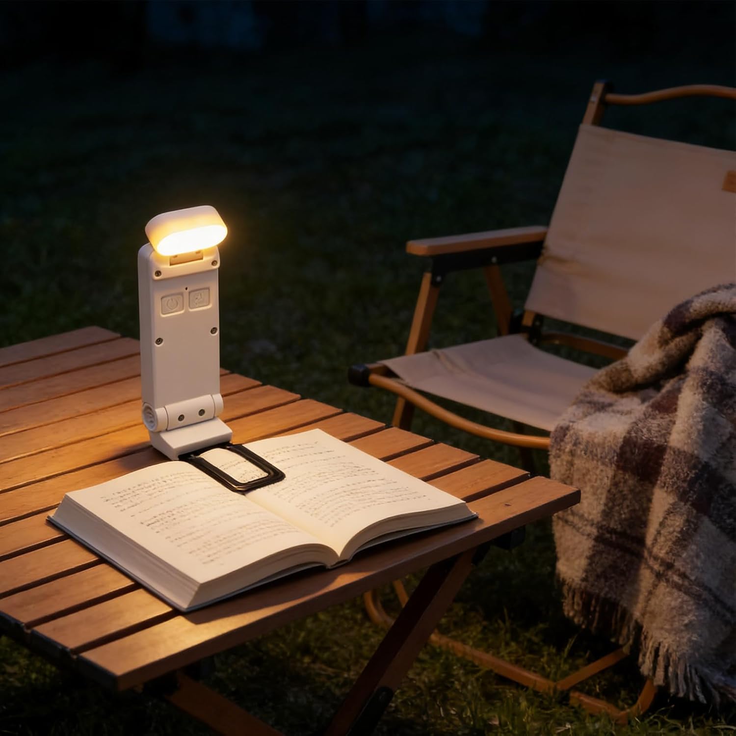 Book Light, Rechargeable Clip-On LED Reading Light for Bed & Night Use - 3 Color Temperatures with Stepless Dimming, Ultralight Bookmark Design for Kids, Book Lovers, Grey