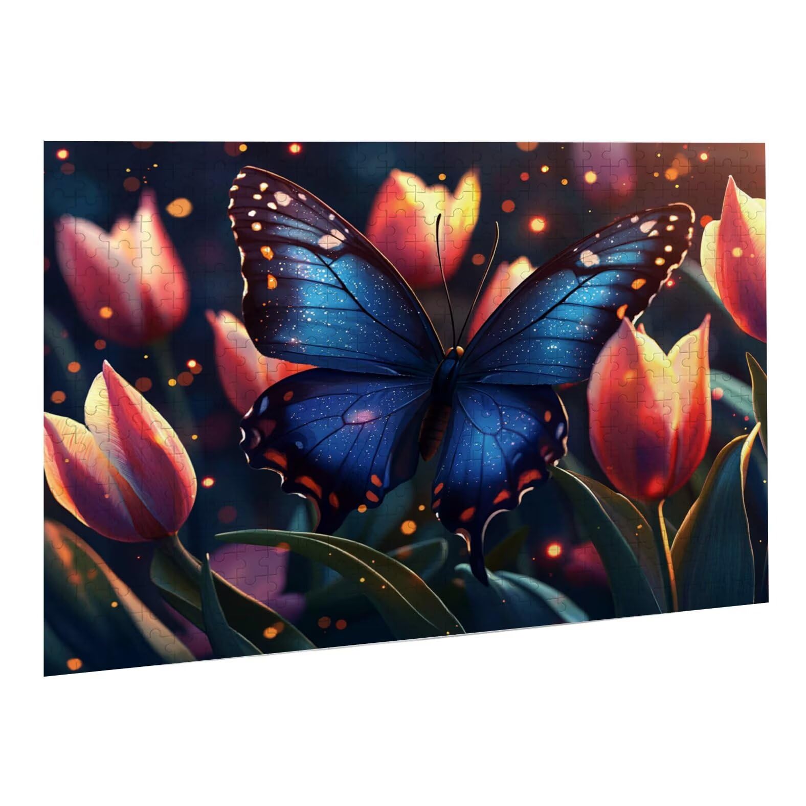Motyl, 6000 elementów, puzzle 3D dla dorosłych, wymagająca łamigłówka, gra logiczna dla całej rodziny, prezenty dla mężczyzn, kobiet, puzzle bożonarodzeniowe, dekoracja domu, motyw: kwiaty 2 K0F-260