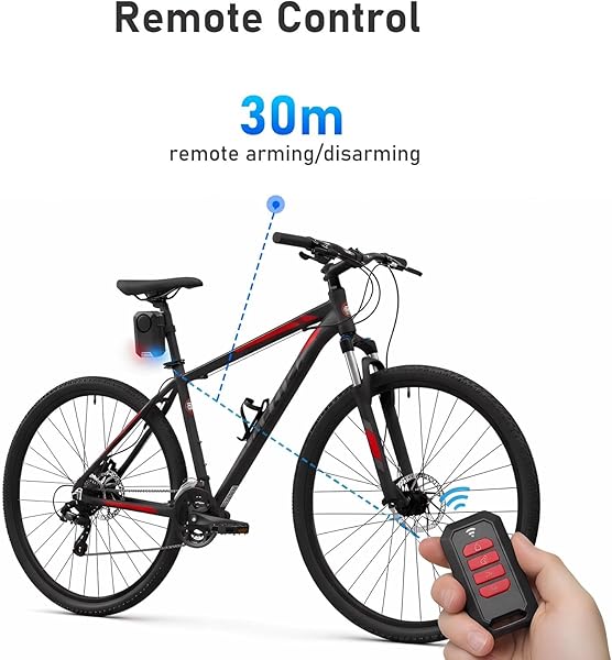 Allarme Bicicletta,Allarme Moto Senza Fili della Bicicletta Antifurto IPX5 Impermeabile del Sensore di Sicurezza 135db Sistema Audio ad Alto Volume Per Bici, Moto, Scooter, Auto, Rimorchi - 5