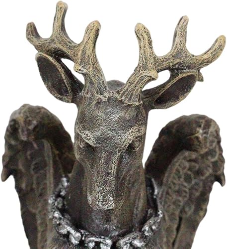 Miniatura 6 de Ebros Gift Figura decorativa coleccionable de Pegaso con cuernos de ciervo con alas sentadas en una postura estoica, 6.25 pulgadas de alto, leyendas