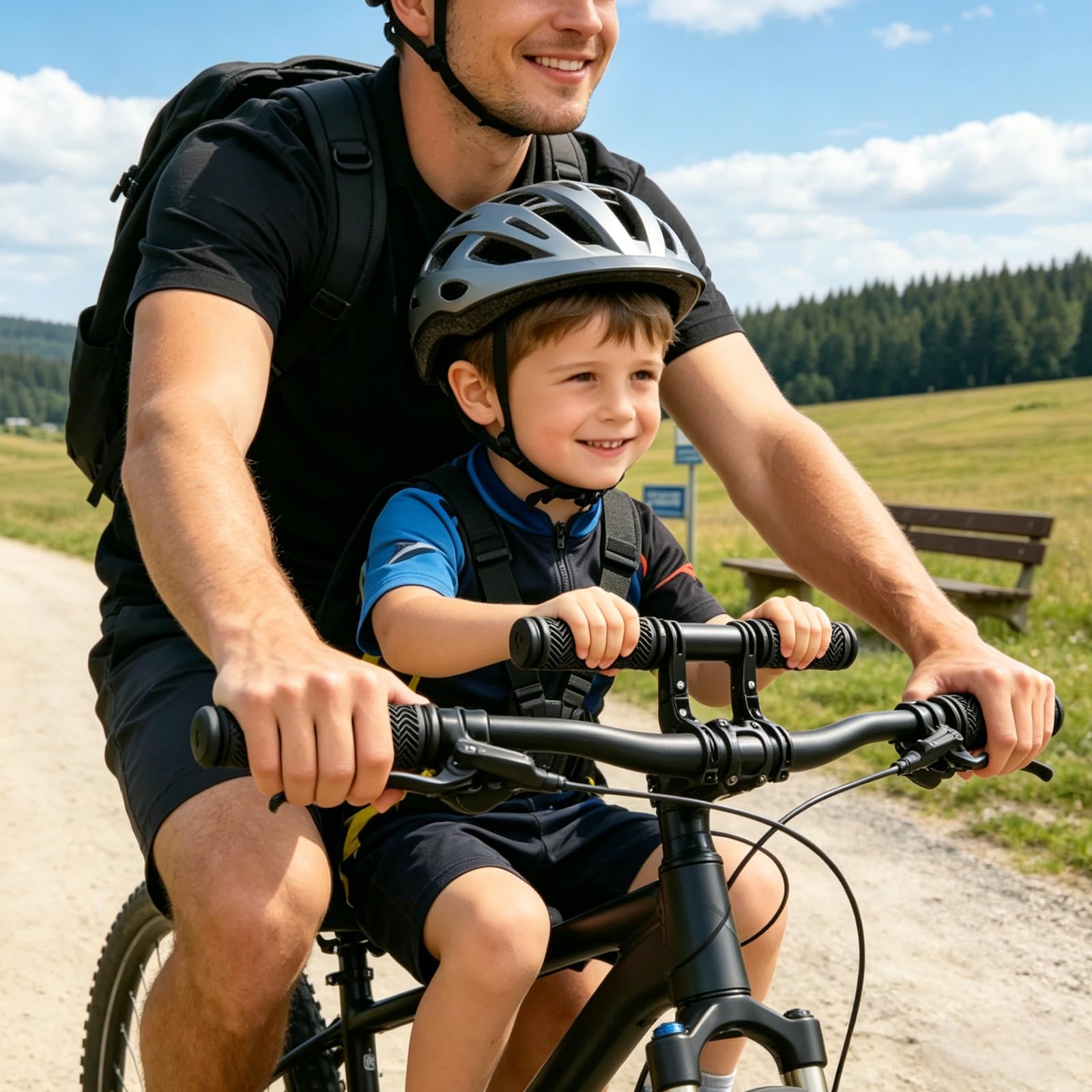 BORDEAG Kindersitz Fahrrad Vorne, Vorne Montierte Fahrradsitze, Für Kinder 1-8 Jahre Mountainbike Kindersitz Vorne, Fahrradsitz Kinder Vorne Abnehmbarer Kinder Fahrradsitz Für Familienausflüge