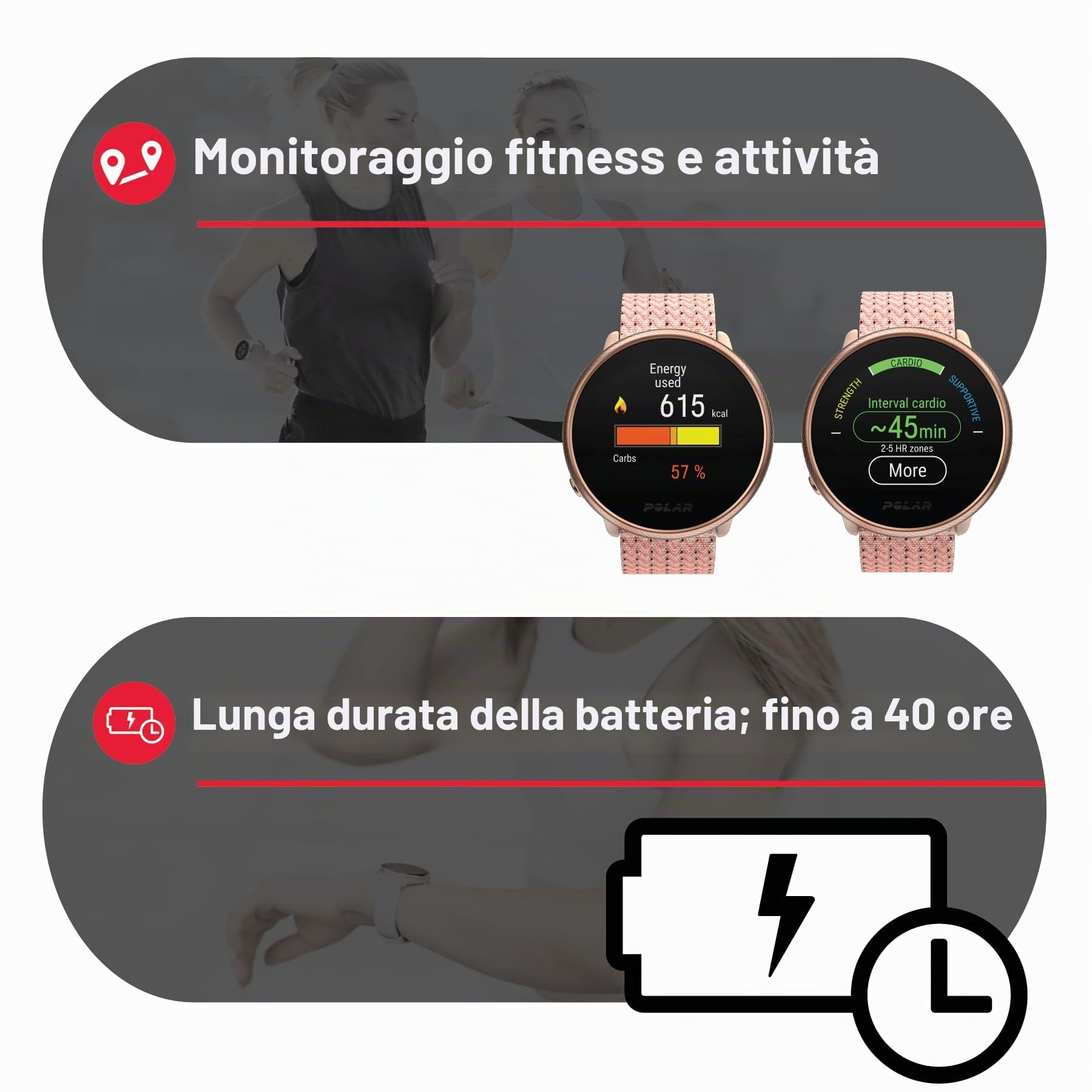 Polar Ignite 2 - Smartwatch per il Fitness con GPS - Monitoraggio della FC dal Polso - Guida Personalizzata agli Allenamenti, Monitoraggio del Recupero e del Sonno - Controlli Musica, Meteo, Notifiche