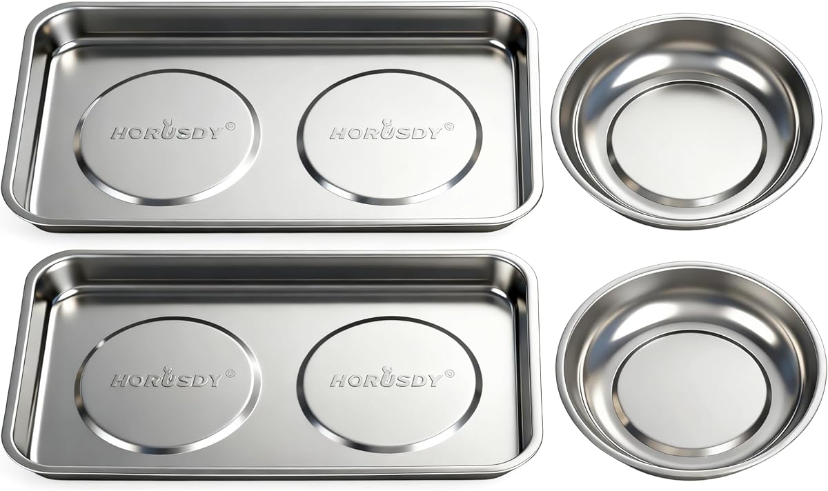 HORUSDY 4-Piece Large Magnetic Parts Tray Set