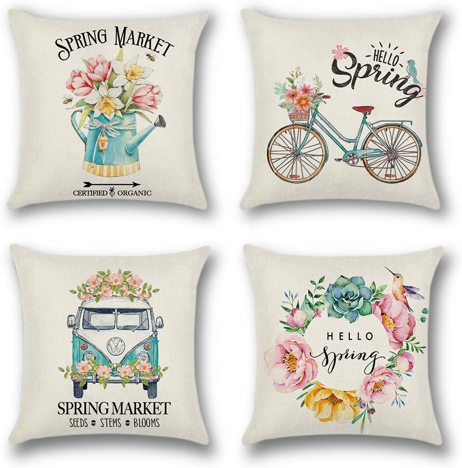 4 Housses De Coussin 50x50cm Noir - Taies Décoratives Canapé Et Chambre - Polyester Doux Avec Fermeture Cachée