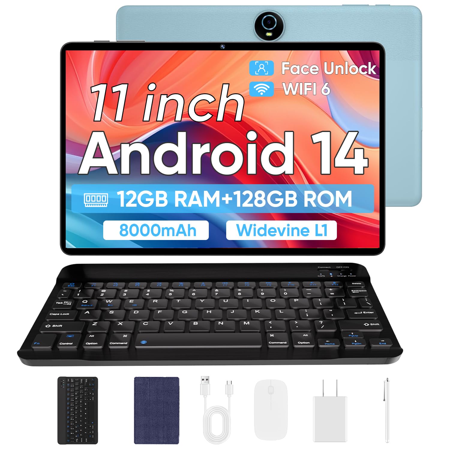 Amazon.com : Android 14 Tablet, 2025 Upgraded 11 inch