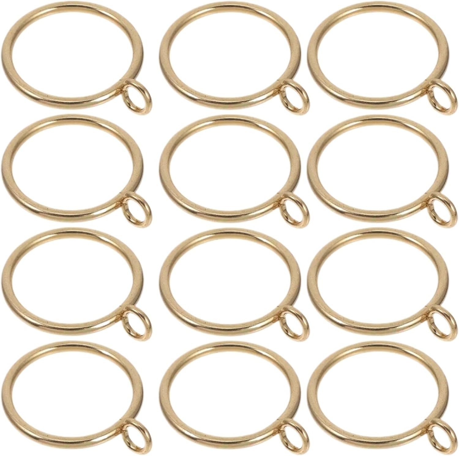 Versatile 50pcs Shower Curtain Rings Metal Iron Hanging Hook Drapery Rods Ring Loop Eyelet Holdbacks for Panel Pin Hooks