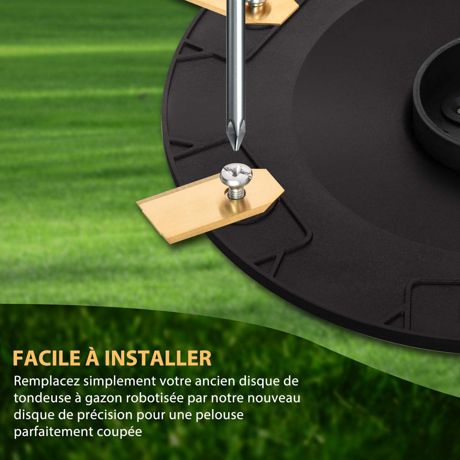 【Coupe Plus Efficace】Plaques de lames + 6 pièces de lames de rechange compatibles avec Husqvarna Automower pour 420,430x,440,520,550 série Jusqu'au modèle 2019,disque pour robot tondeus