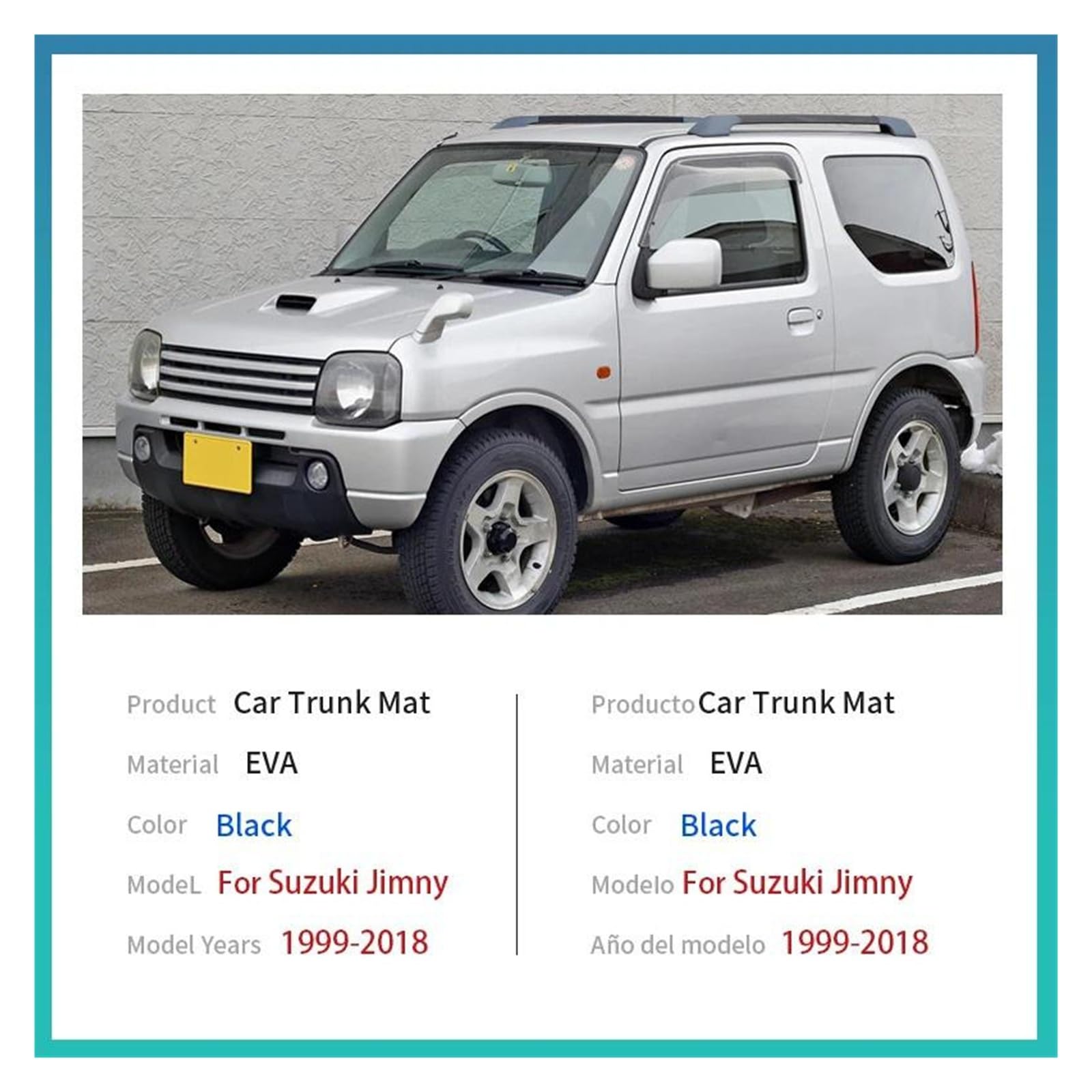 Pasuje do Suzuki Jimny JB43 JB33 JB23 1999-2018 | Mata do bagażnika samochodu podkładka ochronna do przechowywania akcesoria dywanowe
