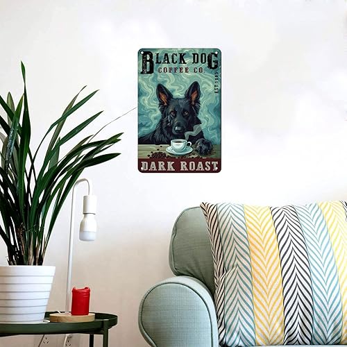 Miniatura 5 de Letrero de calavera de cuervo, divertido letrero de metal para decoración de pared para el hogar, bar, cafetería, cocina, garaje, 12 x 8 pulgadas