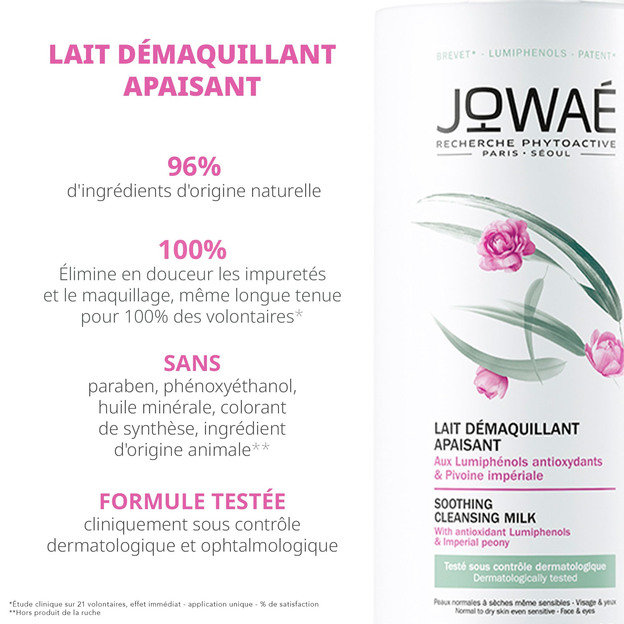 Jowae Lait Demaquillant Apaisant, 400 ml, 1 Unité, 1 Unité