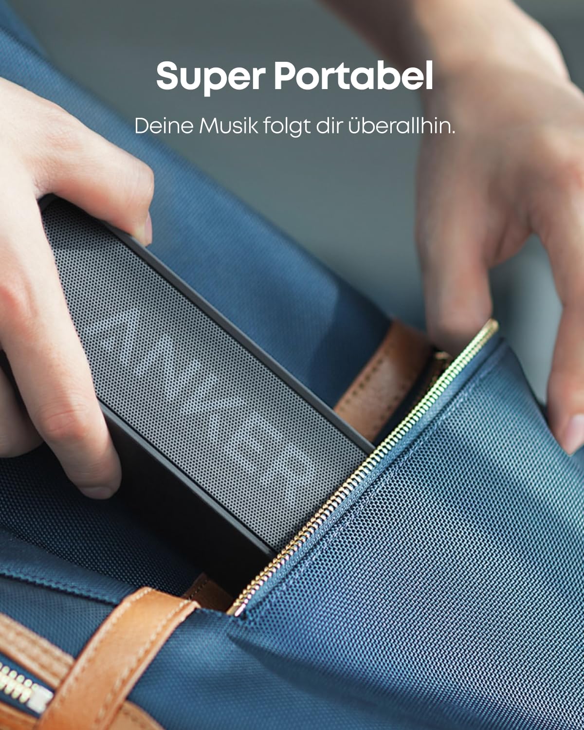 Upgrade, Anker soundcore Bluetooth Lautsprecher, IPX5 Wasserschutz, Stereo Sound, 24h Akkuleistung, kompakter kabelloser Lautsprecher für iPhone, Samsung und mehr