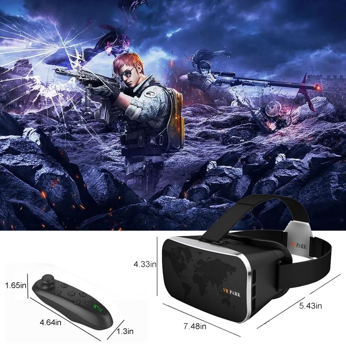 Okulary 3D VR, niebieskie światło, ochrona oczu, okulary VR, inteligentne okulary VR, wirtualna rzeczywistość HD, niebieskie światło, ochrona oczu, okulary VR dla dorosłych, dzieci, filmy 3D i gry VR