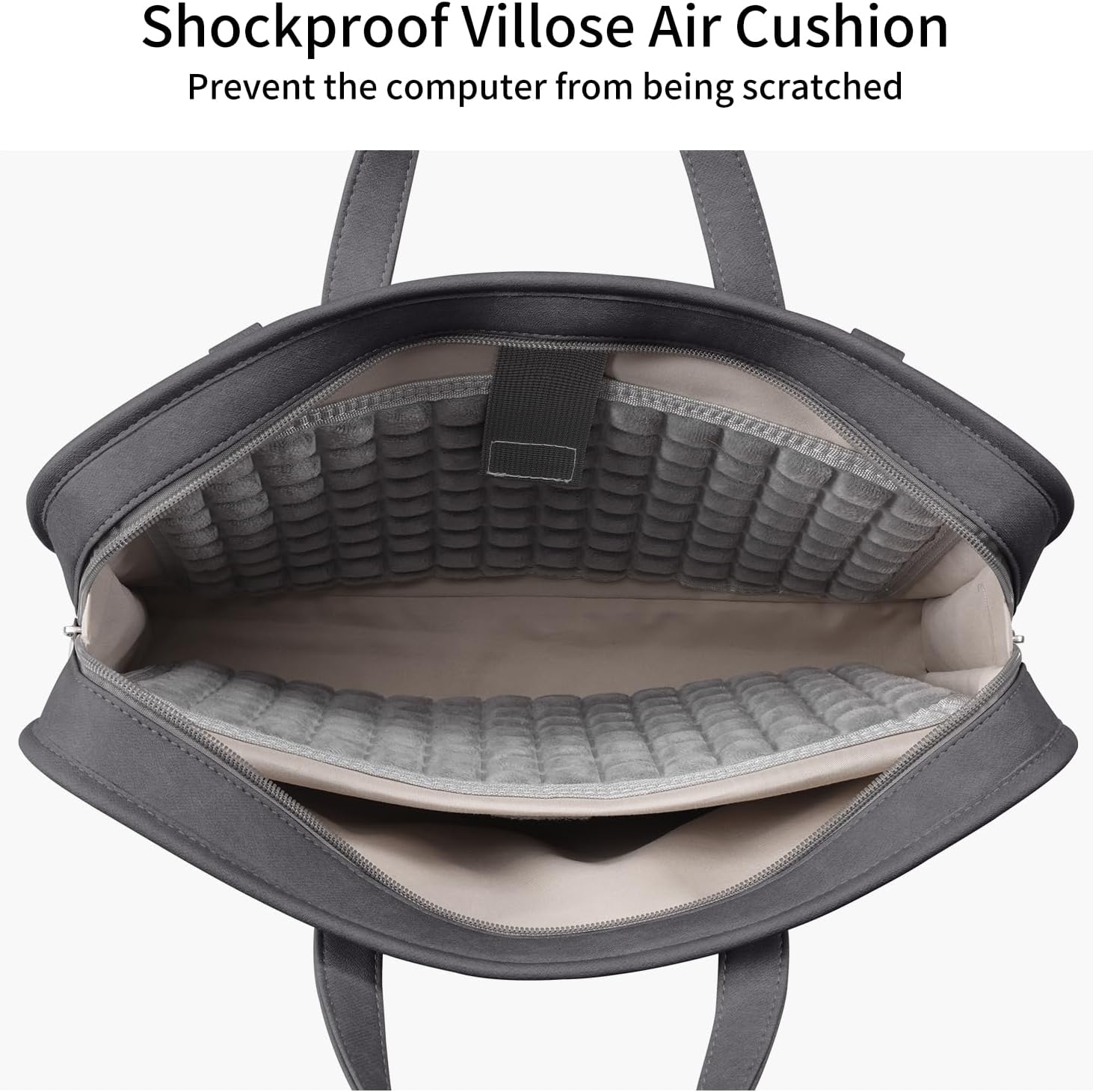 Protective Sleeve Case Bag Compatible with MacBook Pro 16 Inch, 15.6 inch, HP, Dell, Acer Aspire, Asus Notebook, Computer Bag with Shoulder Strap,Pocket,Handle, Gray