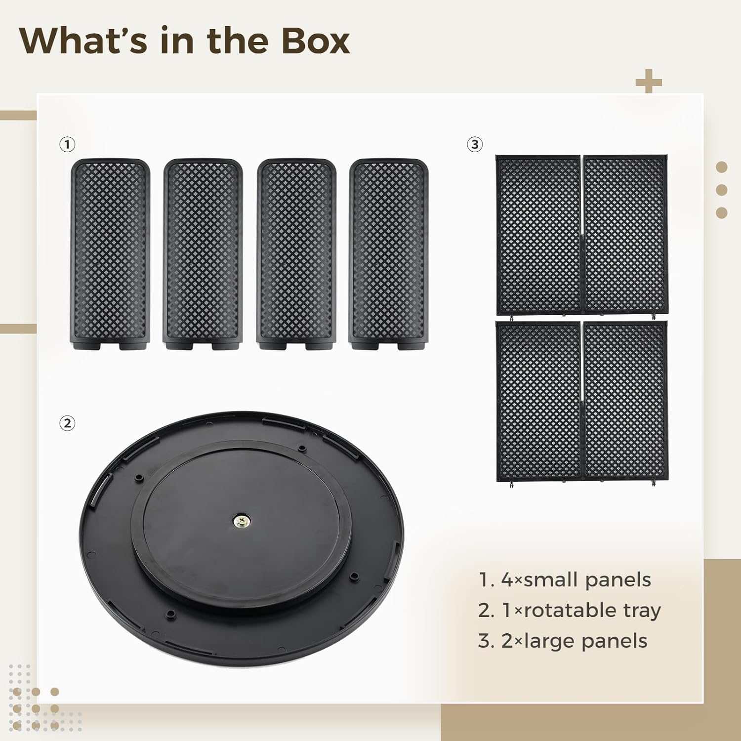 360° Rotating Cup/Lid Organizer, 4 Compartments, Durable Metal Rack